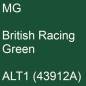 Preview: MG, British Racing Green, ALT1 (43912A).